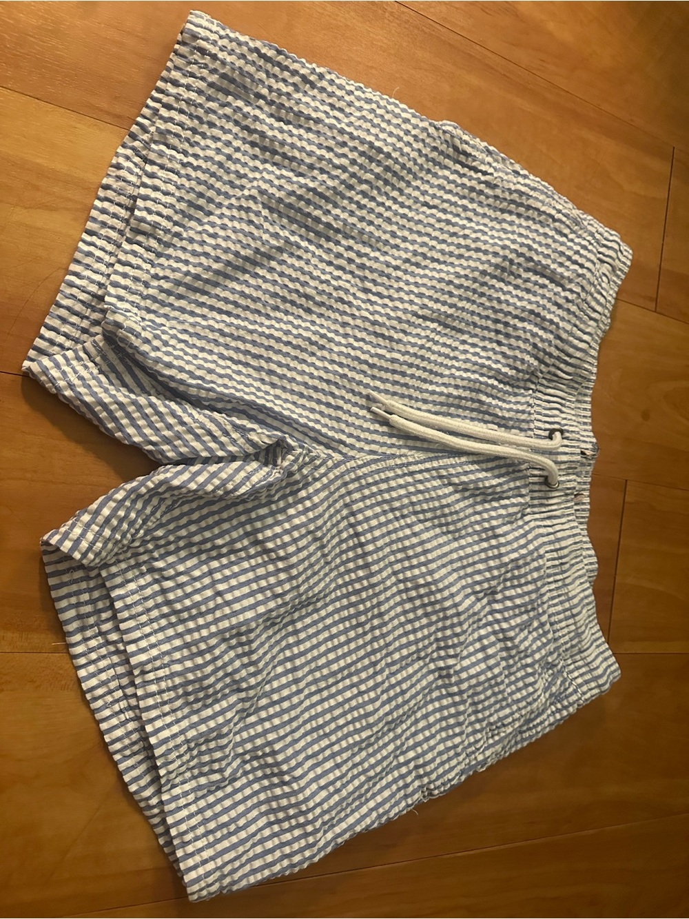 Abercrombie & Fitch Blue and White Swim Trunks